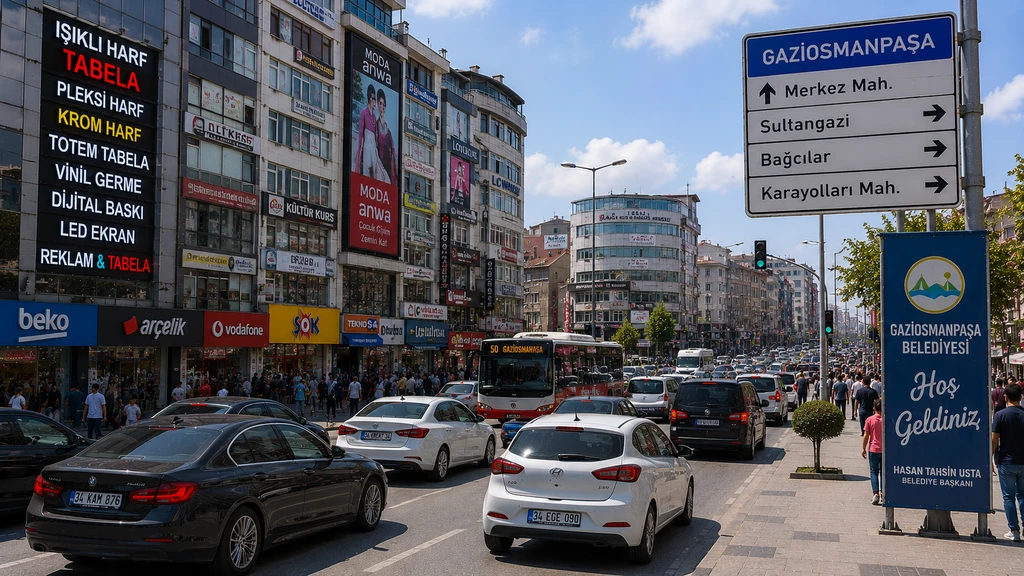 Gaziosmanpaşa Kule Vinç Tabela Hizmet Verilen Bölge ve Lokasyon Görseli